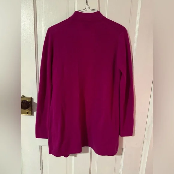 Cashmere Charter Club Luxury 100% cashmere drape front cardigan pink small - Picture 3 of 4